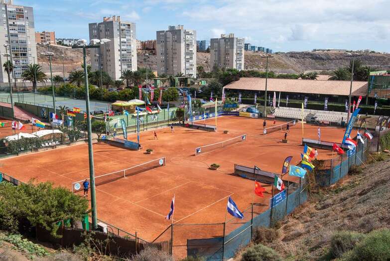 Imagen de las instalaciones de tenis de El Cortijo, en Telde (Foto TA)